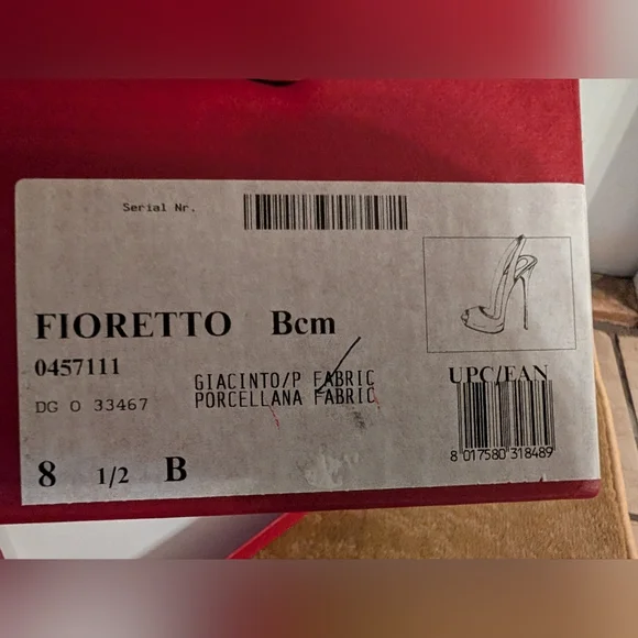 NIB Salvatore Ferragamo Fioretto Satin Purple Striped Slingback Pumps 8.5 - Picture 9 of 11